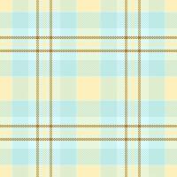 Pastel plaid pattern. Soft blue, pale yellow, and beige create a calming, versatile design ideal for fashion, stationery, or website backgrounds. vector