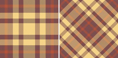 Autumnal plaid patterns in warm earth tones. Perfect for textile design, fallthemed projects, or adding a rustic touch to your designs. These seamless textures offer versatility and visual appeal. vector