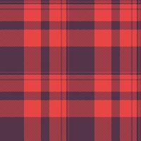 Equal texture textile tartan, backdrop plaid seamless fabric. Kid pattern background check in red and pink colors. vector