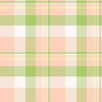 Pastel peach and lime green plaid pattern. A soft, springlike texture ideal for textile design, apparel, or website backgrounds. vector
