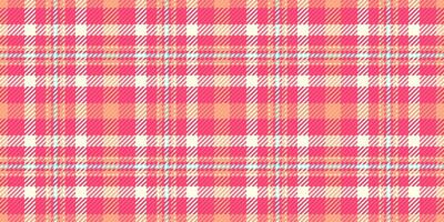 Vibrant pink and peach plaid pattern. Perfect for textile design, fashion, website backgrounds, or any project needing a cheerful, stylish texture. vector