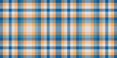 Vibrant blue and peach plaid pattern. Perfect for textile design, web backgrounds, or crafting projects. This seamless texture offers a fresh, modern aesthetic with a touch of rustic charm. vector