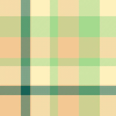 Elegant pastel plaid pattern in soft peach, pale green, and teal. Perfect for textile design, website backgrounds, or packaging. Evokes feelings of spring, freshness, and subtle sophistication.