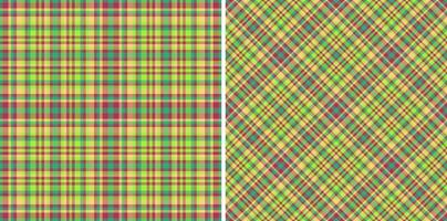 Vibrant pastel plaid patterns, perfect for textile design, website backgrounds, or crafting projects. vector