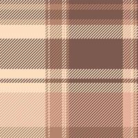 Elegant neutral plaid pattern in soft browns and creams. Perfect for textile design, website backgrounds, or fashion projects. vector