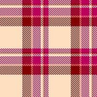 Elegant pink and red plaid pattern, perfect for textile design, fashion, or website backgrounds. This vibrant, seamless texture evokes warmth and sophistication. vector