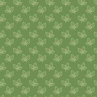 Elegant leaf pattern, perfect for naturethemed designs. Subtle line art on a muted green background creates a calming, organic feel. Ideal for website backgrounds, textiles, packaging, or stationery. vector