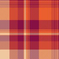 Vibrant autumnal plaid pattern in warm oranges and deep burgundy. Perfect for textile design, fallthemed projects, or creating a cozy and stylish aesthetic. vector
