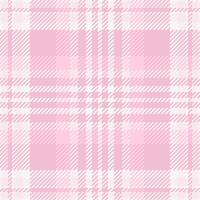 Delicate pink and white plaid pattern. Perfect for textiles, fashion, and stationery designs. Subtle texture adds a touch of elegance and femininity. Ideal for creating a soft, romantic aesthetic. vector