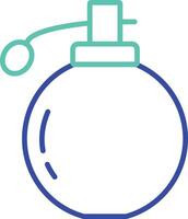 Perfume outline dual color illustration icon design vector