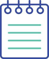 Lock files outline dual color illustration icon design vector