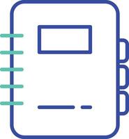 Computer report outline dual color illustration icon design vector