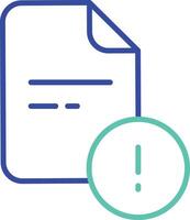 Inbox document outline dual color illustration icon design vector