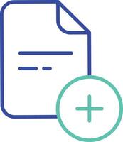 Add user outline dual color illustration icon design vector