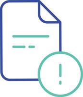 Info File outline dual color illustration icon design vector