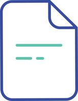 Music text file outline dual color illustration icon design vector