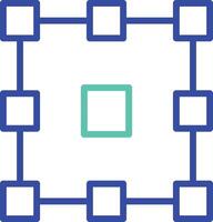 tool outline dual color illustration icon design vector