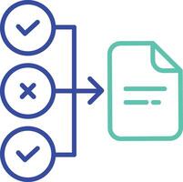 arrange document outline dual color illustration icon design vector