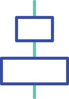 align center outline dual color illustration icon design vector