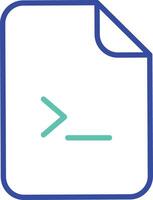 Terminal files outline dual color illustration icon design vector