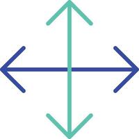move tool outline dual color illustration icon design vector