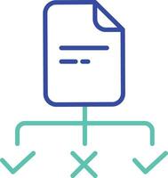 Sort Files outline dual color illustration icon design vector