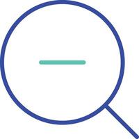 Zoomout outline dual color illustration icon design vector