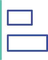 align left outline dual color illustration icon design vector