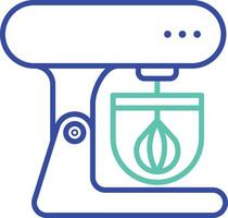 blender machine outline dual color illustration icon design vector