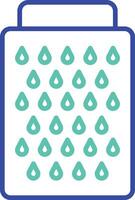 Grater outline dual color illustration icon design vector