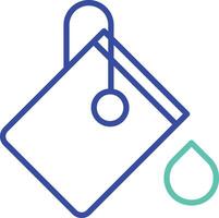 paint bucket outline dual color illustration icon design vector