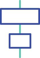 center align outline dual color illustration icon design vector