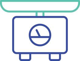 Weighing Machine outline dual color illustration icon design vector