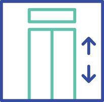 Elevator outline dual color illustration icon design vector