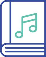 Book outline dual color illustration icon design vector