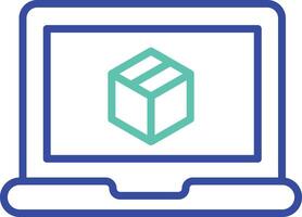 Logistic app outline dual color illustration icon design vector