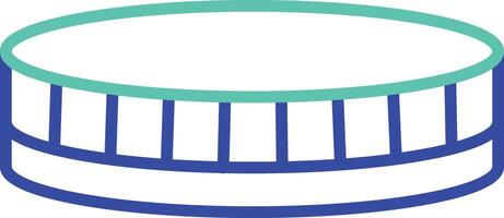 Lens Filter outline dual color illustration icon design vector
