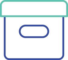 logistics box outline dual color illustration icon design vector