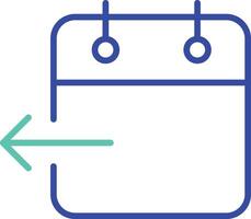 Check Out calendar outline dual color illustration icon design vector
