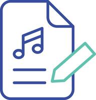 Note edit outline dual color illustration icon design vector