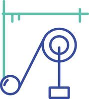 Physics Machine outline dual color illustration icon design vector