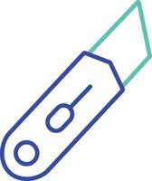 Cutter outline dual color illustration icon design vector