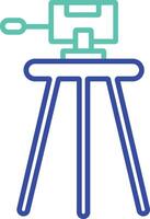 Tripod outline dual color illustration icon design vector
