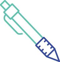 ball Pen outline dual color icon design vector