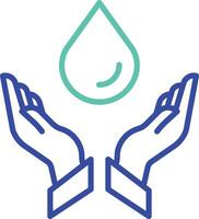 droper outline dual color illustration icon design vector