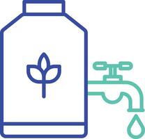 Water container outline dual color illustration icon design vector
