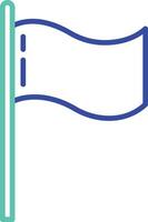 flag outline dual color illustration icon design vector