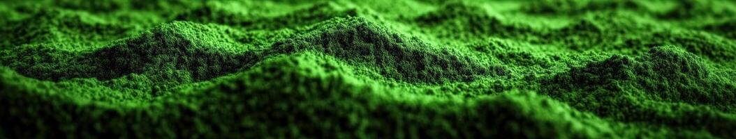 Moringa powder creates a vibrant green texture full of nutrients photo