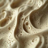Soft cheese with unique texture showcased in close-up view photo
