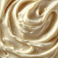 Soft cheese texture swirls in a creamy spreadable form photo